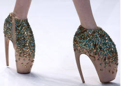 RIP, he of the 10-inch-heel stilettos worn by Lady Gaga. (These are NOT on eBay.)