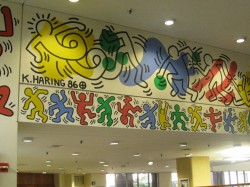 Mural by Keith Haring at Woodhull Hospital