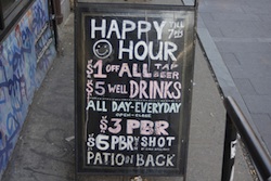 The complete Bedford Avenue happy hour list