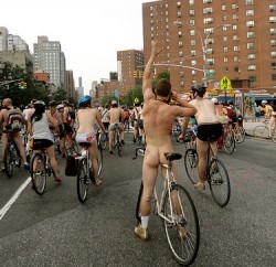 Free and barely legal: Naked Bike Ride returns