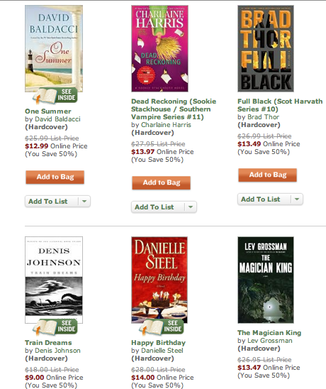 Today only: half-off Barnes and Noble best-sellers