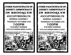 It’s potluck democracy at Occupy Brooklyn meeting tomorrow