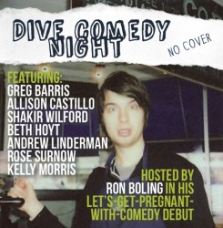 Tonight: Get down and dirty with free dive comedy