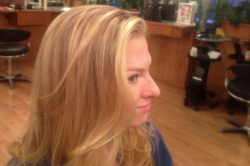Half off hair highlights with genius colorist