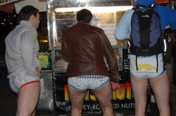 No Pants Subway Ride: Underground underwear fashion show