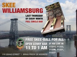 Definitely one of the best cheap nights in BK: Free skeeball, hot dogs and beer!