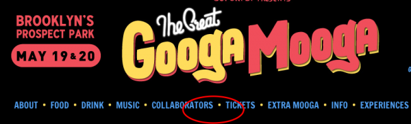Don’t forget: Get your Great GoogaMooga tickets at noon!